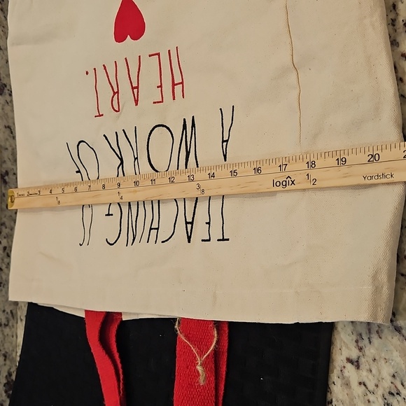Rae Dunn Lightweight Canvas Teacher Tote, NWOT❤️ - Picture 5 of 6